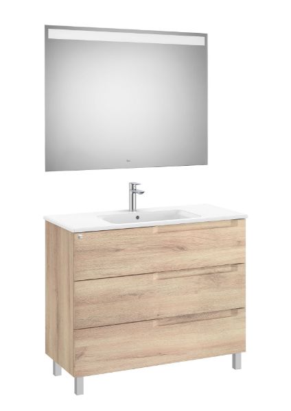 PACK ALEYDA 3CJ 1000 LAVABO CENTRO BEIGE MADERA A851847524