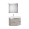 Imagen de PACK, MUEBLE LAVABO CENTRADO Y ESPEJO, MODELO ONA  ACABADO GRIS MATE  Y MEDIDA  800X460