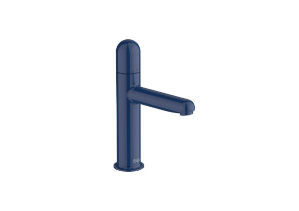 A5A3Y3FP00 GRIFO MONOMANDO LAVABO NU CUERPO LISO AZUL COBALTO CON MANETA DOME