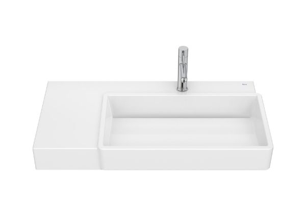 A327696000 LAVABO TURA MURAL BLANCO 800X430 ASIMETRICO LAVADO DERECHA