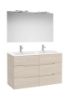 PACK, MUEBLE LAVABO Y ESPEJO, MOD VICTORIA-N V 2024 6  CJ  ACAB FRESNO CLARO Y LAVABO DOBLE MED 1200X460 A852114541