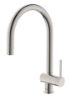 GRIFO MONO FREGADERO ONA EXTRAIBLE CAÑO CURVO ACERO INOX A5A811FSM0