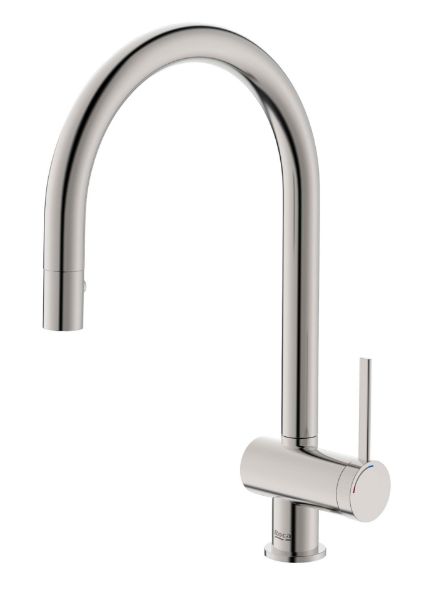GRIFO MONO FREGADERO ONA EXTRAIBLE CAÑO CURVO ACERO INOX A5A811FSM0