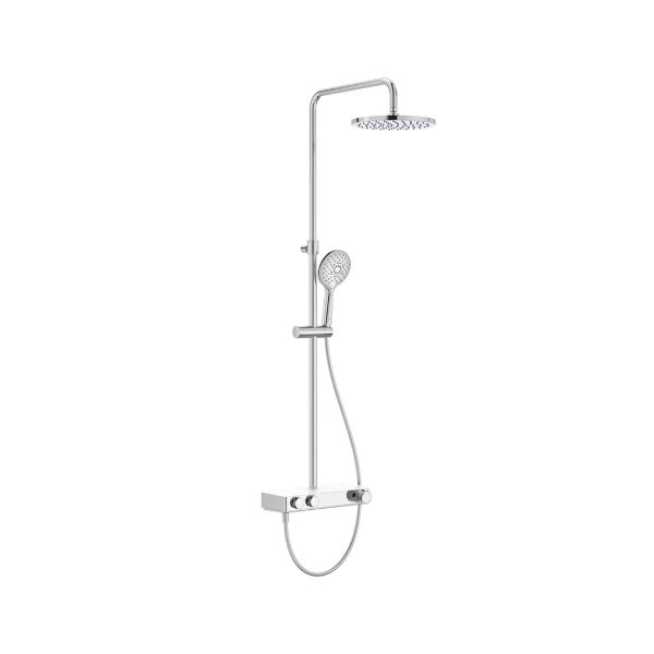 COLUMNA TERMOSTATICA DUCHA INDEX-T SWITCH 2V CON REPISA Y ALTURA REG CROM A5A9I09C00