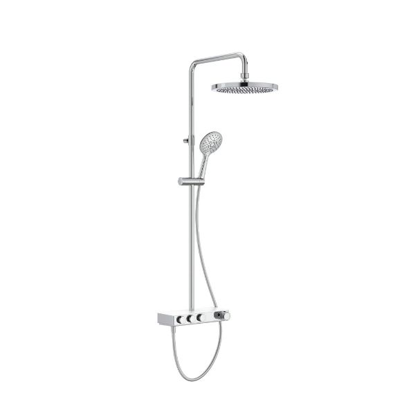 COLUMNA TERMOSTATICA DUCHA INDEX-T SWITCH 3V CON REPISA CROM A5A9J09C00