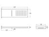 ROCIADOR DE PARED RAINDREAM 165x587 RECTANGULAR  2 f RAIN Y CAS CR A5B144AC00
